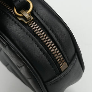 Vintage Gucci GG Marmont Black Leather 476434 clutchbag | stylenewstar