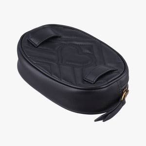 Vintage Gucci GG Marmont Black Leather 476434 clutchbag | stylenewstar