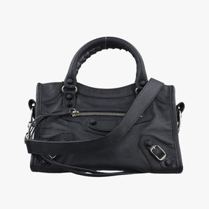 Pre-owned Balenciaga Classic City Mini Black lambskin shoulderbag | stylenewstar