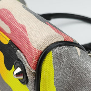 Pre-owned Christian Dior Camouflage Print Bowler Multicolour canvas handbag | stylenewstar