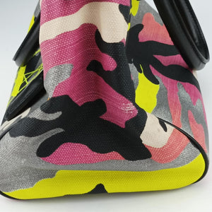 Pre-owned Christian Dior Camouflage Print Bowler Multicolour canvas handbag | stylenewstar