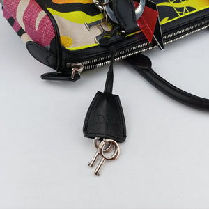 Pre-owned Christian Dior Camouflage Print Bowler Multicolour canvas handbag | stylenewstar