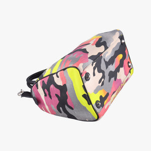 Pre-owned Christian Dior Camouflage Print Bowler Multicolour canvas handbag | stylenewstar