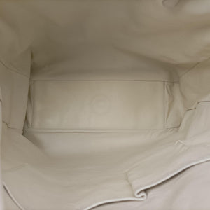 Pre-owned Christian Dior Cannage Dior Soft Shopping White lambskin handbag | stylenewstar
