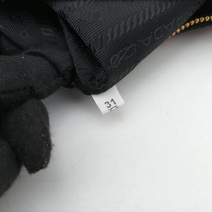Secondhand Prada Triangolo Triangle Black×Red Jacquard × leather 1BC176 shoulderbag | stylenewstar