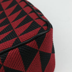 Secondhand Prada Triangolo Triangle Black×Red Jacquard × leather 1BC176 shoulderbag | stylenewstar