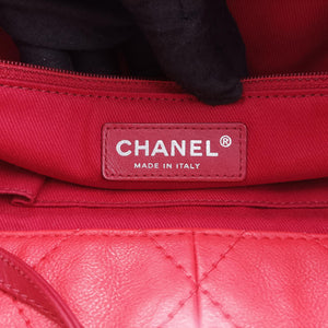 Vintage Chanel Natural Beauty Tote Shopper Red Leather A48860 shoulderbag | stylenewstar