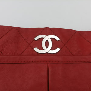 Vintage Chanel Natural Beauty Tote Shopper Red Leather A48860 shoulderbag | stylenewstar
