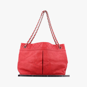 Vintage Chanel Natural Beauty Tote Shopper Red Leather A48860 shoulderbag | stylenewstar