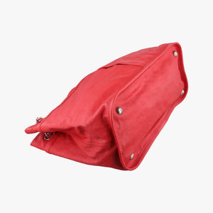 Vintage Chanel Natural Beauty Tote Shopper Red Leather A48860 shoulderbag | stylenewstar