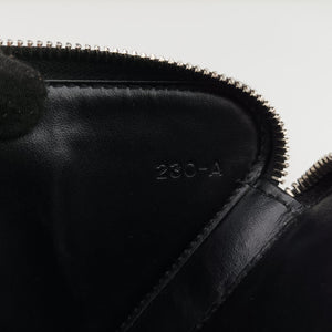 Pre-owned Prada Triangle Chain Pouch Black Leather shoulderbag | stylenewstar