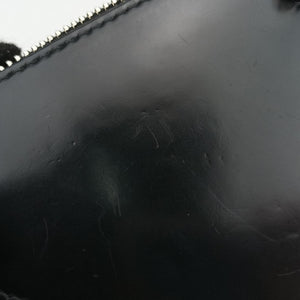 Pre-owned Prada Triangle Chain Pouch Black Leather shoulderbag | stylenewstar