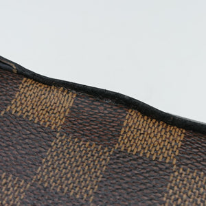 Pre-owned Louis Vuitton SANTA MONICA EBENE×Noir Damier Canvas×Leather N40189 shoulderbag | stylenewstar