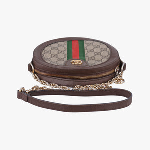 Pre-owned Gucci Ophidia Brown×beige PVC coated canvas×Leather 550618 shoulderbag | stylenewstar