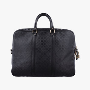 Pre-owned Gucci Diamante Black Leather 208463 handbag | stylenewstar