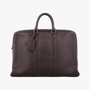 Pre-owned Louis Vuitton Porte-Document Voyage Acajou Damier Infini M30635 handbag | stylenewstar