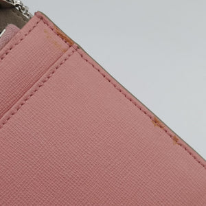 Pre-owned Fendi Monster Eyes Tube Pink×Red×Gray Leather 8M0346 shoulderbag | stylenewstar