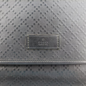 Pre-owned Gucci Guccissima Messenger Black Leather 223665 shoulderbag | stylenewstar