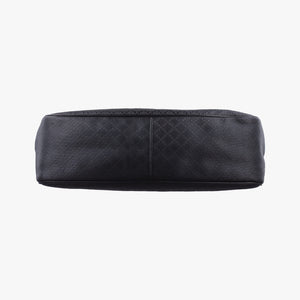 Pre-owned Gucci Guccissima Messenger Black Leather 223665 shoulderbag | stylenewstar