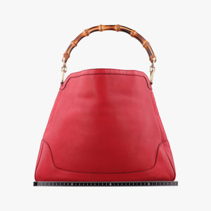 Pre-owned Gucci Bamboo Red Leather 282315 shoulderbag | stylenewstar