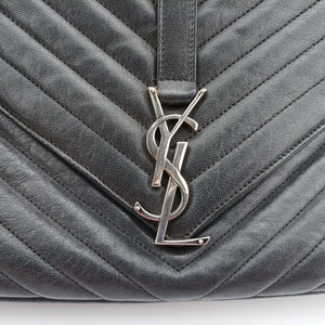 Secondhand Yves Saint Laurent COLLEGE Black Leather 392738 shoulderbag | stylenewstar