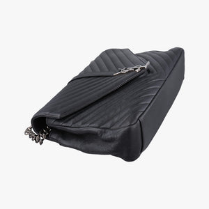 Secondhand Yves Saint Laurent COLLEGE Black Leather 392738 shoulderbag | stylenewstar