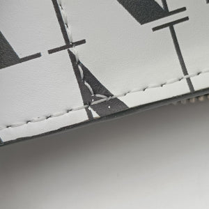 Secondhand Valentino VLTN Logo White x Black Leather bum bag/waist bag | stylenewstar