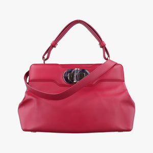 Pre-owned Bvlgari Isabella Rossellini Red Leather shoulderbag | stylenewstar