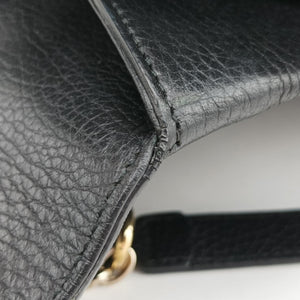 Pre-owned Gucci Interlocking G Black Leather 510306 shoulderbag | stylenewstar