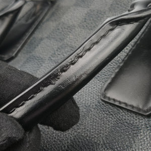Pre-owned Louis Vuitton Porte Documents Jour Noir Damier Graphite N48224 handbag | stylenewstar