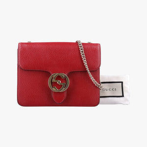 Secondhand Gucci Interlocking G Red Leather 510304 shoulderbag | stylenewstar