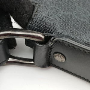 Pre-owned Gucci GG Supreme Black PVC coated canvas 322279 shoulderbag | stylenewstar