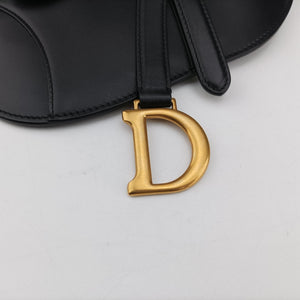 Pre-owned Christian Dior saddle Black leather bum bag/waist bag | stylenewstar