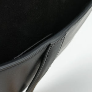 Pre-owned Christian Dior saddle Black leather bum bag/waist bag | stylenewstar