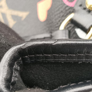 Secondhand Louis Vuitton Neverfull MM playing cards Game On Noir PVC coated canvas M57483 handbag | stylenewstar