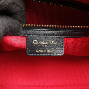 Pre-owned Christian Dior Lady Dior Black lambskin shoulderbag | stylenewstar