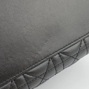 Pre-owned Christian Dior Lady Dior Black lambskin shoulderbag | stylenewstar