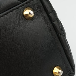 Pre-owned Christian Dior Lady Dior Black lambskin shoulderbag | stylenewstar