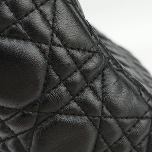 Pre-owned Christian Dior Lady Dior Black lambskin shoulderbag | stylenewstar