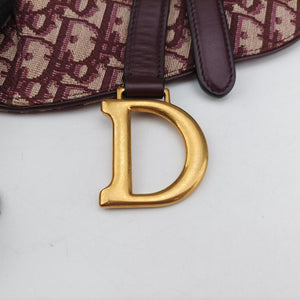 Pre-owned Christian Dior Saddle Red jacquard bum bag/waist bag | stylenewstar