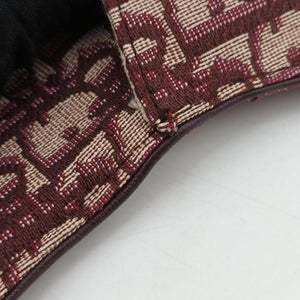 Pre-owned Christian Dior Saddle Red jacquard bum bag/waist bag | stylenewstar