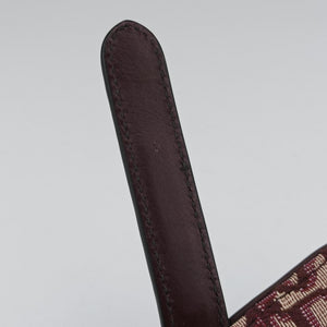 Pre-owned Christian Dior Saddle Red jacquard bum bag/waist bag | stylenewstar