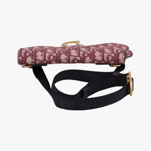 Pre-owned Christian Dior Saddle Red jacquard bum bag/waist bag | stylenewstar