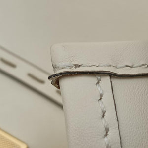 Pre-owned Fendi Sunshine White Leather 8BH386 shoulderbag | stylenewstar