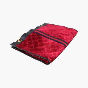 Vintage Gucci Rajah Red × Black velour × Leather 537219 shoulderbag | stylenewstar