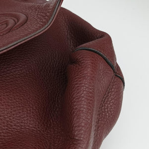 Pre-owned Gucci Interlocking G Logo Soho Messenger Burgundy Leather 322056 shoulderbag | stylenewstar