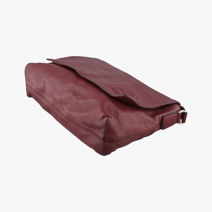Pre-owned Gucci Interlocking G Logo Soho Messenger Burgundy Leather 322056 shoulderbag | stylenewstar