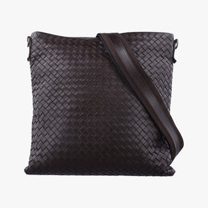 Pre-owned Bottega Veneta Intrecciato Brown lambskin shoulderbag | stylenewstar