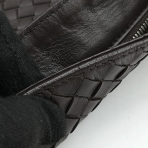 Pre-owned Bottega Veneta Intrecciato Brown lambskin shoulderbag | stylenewstar