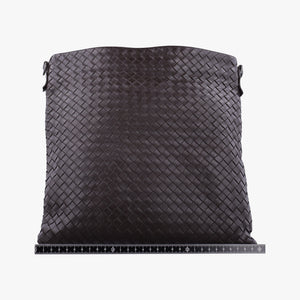 Pre-owned Bottega Veneta Intrecciato Brown lambskin shoulderbag | stylenewstar